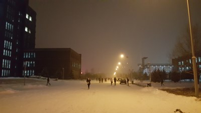 【隆冬百态】+内蒙古+内蒙古大学雪夜