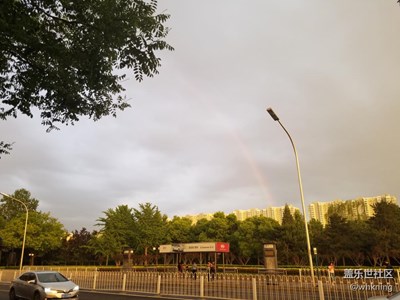 刚刚好拍到了彩虹