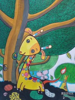 小孩子的画，可以当壁纸了