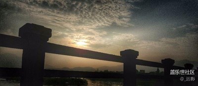 宣城桃花潭的晚霞与晨雾