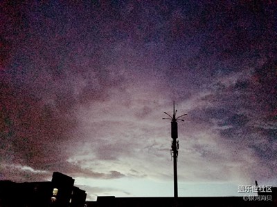 傍晚和晚上的天空