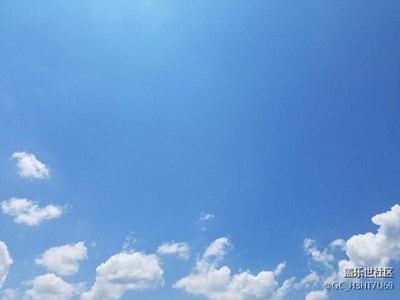 蓝天花海