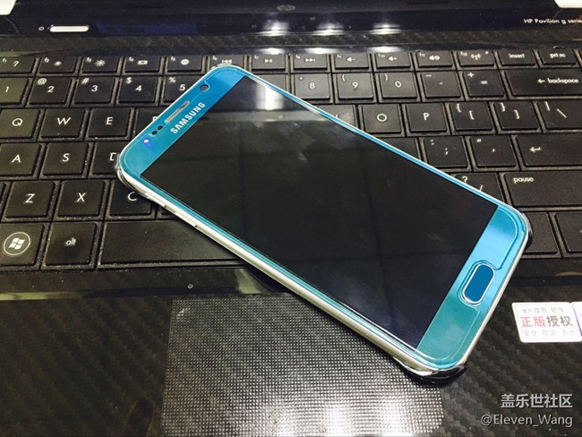 我的S6也是蓝色的，忍不住晒晒