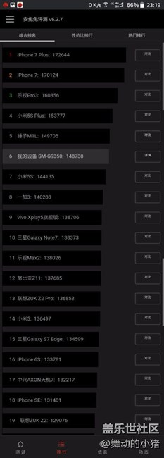 热乎乎的安卓7.0的安兔兔跑分出来啦！