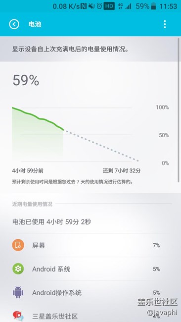 貌似7.0升级后比之前省电了，有图为证