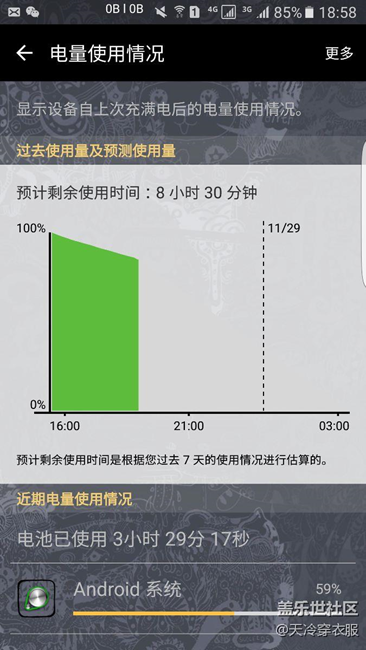 更新前后耗电问题
