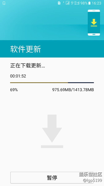 无法等待流量下载。