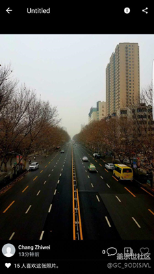 雾霾天的郑州