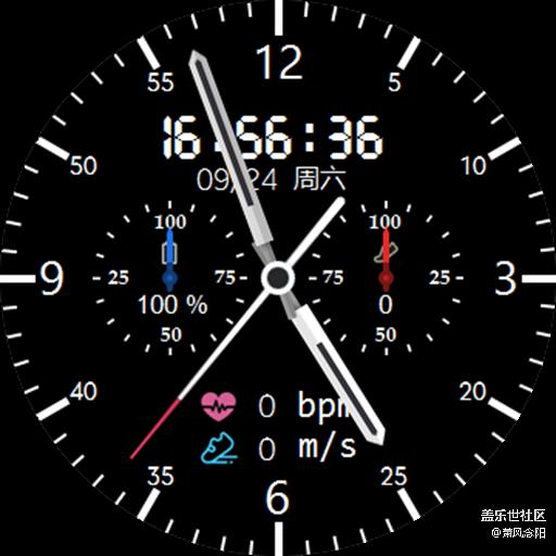 【免费表盘】BLack 5.0，个人制作的表盘。