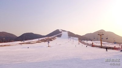 平谷渔阳滑雪场，第一次上板，学...