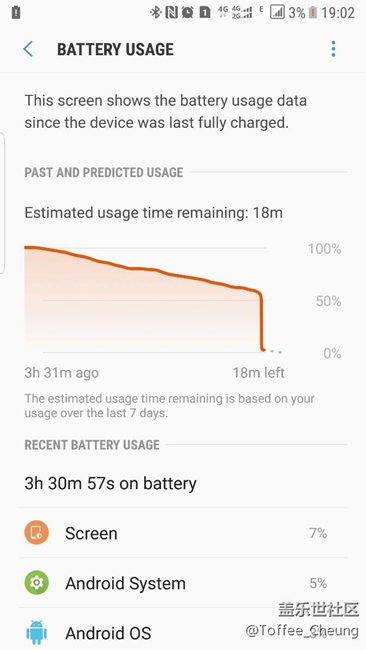 S7 edge 遇到电量骤降问题