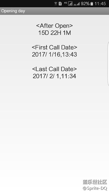 手机显示after open15D 22H 1M是什么意思