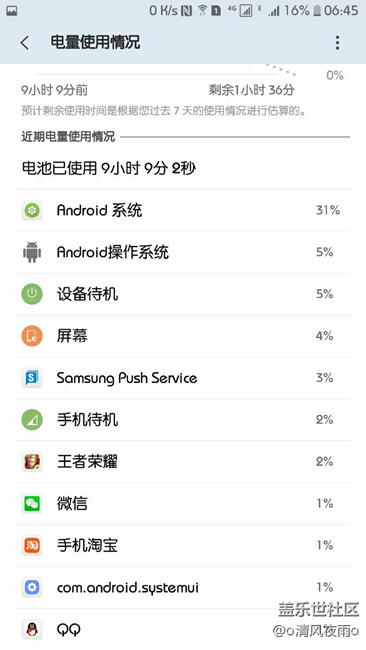 最近手机电池不顶用了了啊！一晚上待机掉百分50
