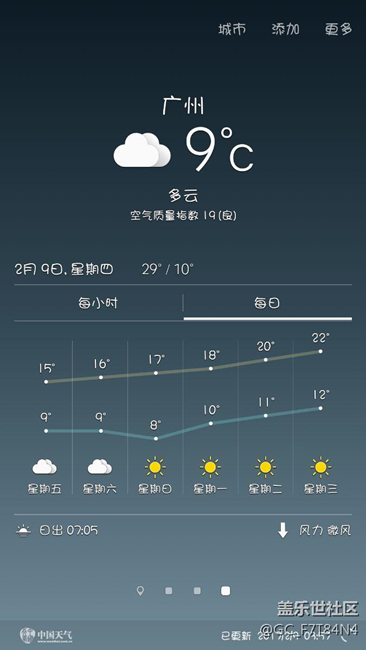 A7100中国天气总是最高温29摄氏度