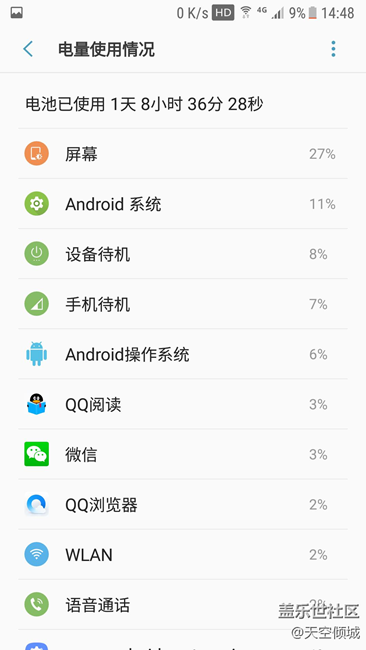 更新QC1后耗电情况