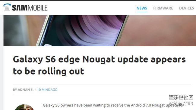 s6 edge  即将更新安卓7，牛轧糖要来了！