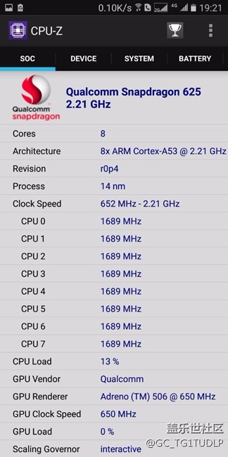 C7pro 看CPU_Z 截图GPU全速650