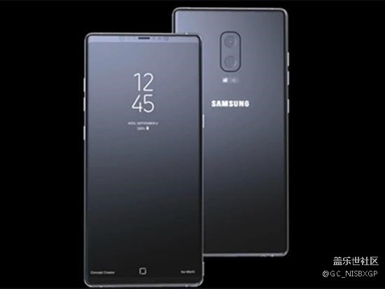 大屏幕很诱人！三星Note8概念渲染图再曝光