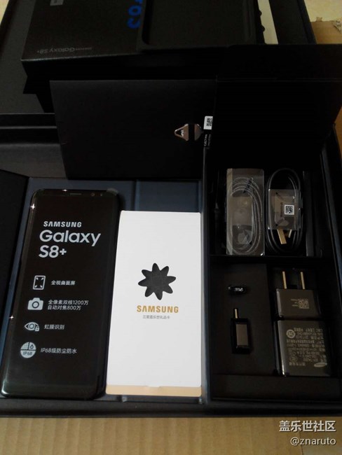 开箱S8+谜夜黑，4G+64G版，用了整整2天时间才到货