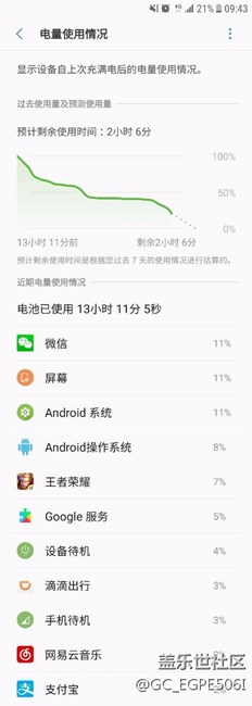 最近更新后S7E好省电啊，电池都用了快一年了