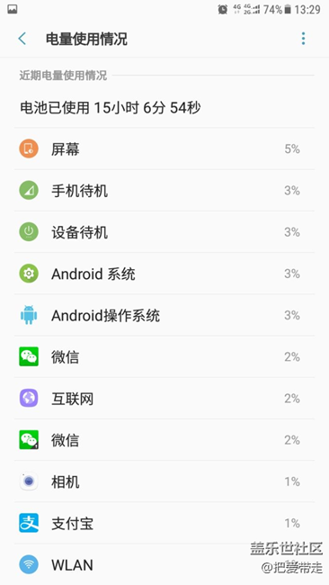 看看我的耗电情况  个人觉得这版本还算可以