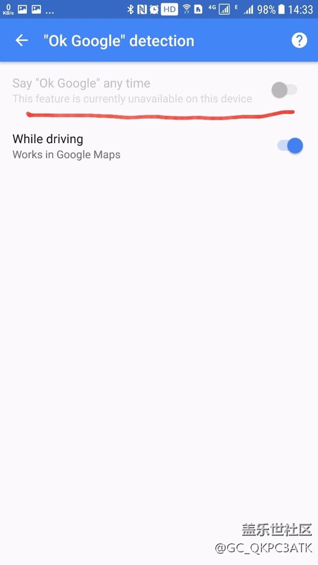 无法使用OK Google唤醒Google assistant.