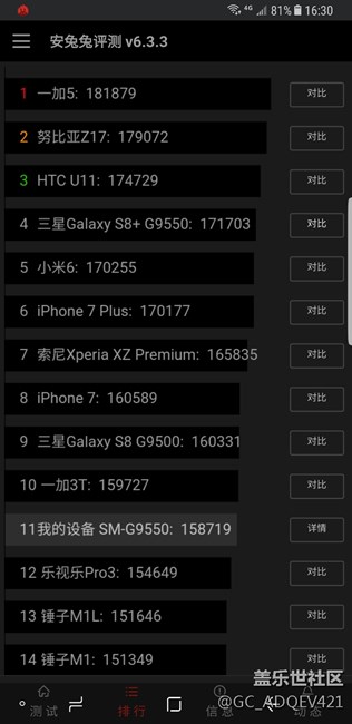 为什么我的s8+的跑分这么低