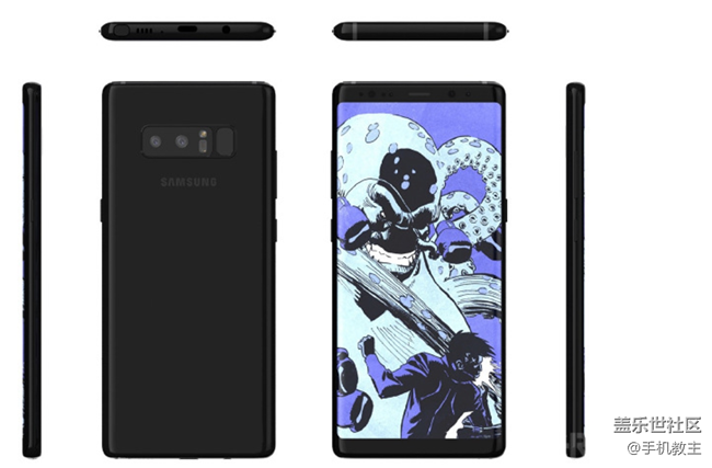 三星Note8渲染图“终极版”曝光 三星Note8渲染图“终极版”曝光