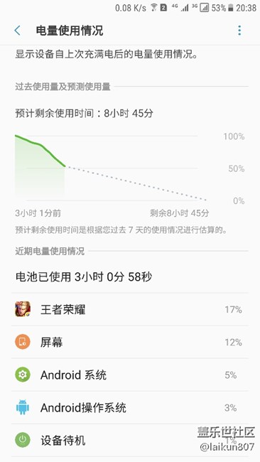 看看我的电池 目前优化后整体好算满意