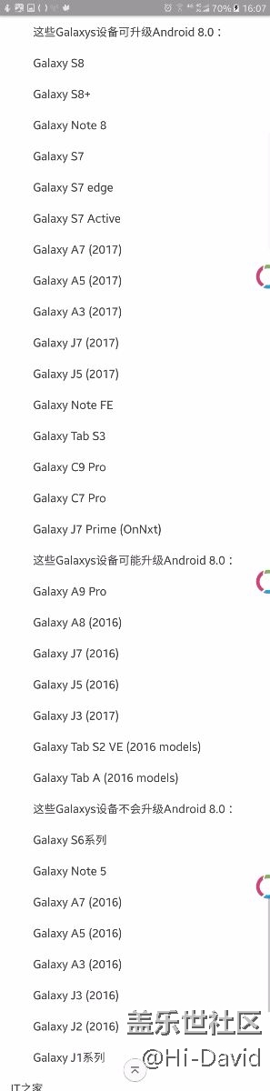 SAMSUNG GALAXY Tab A 2016有望获得8.0更新