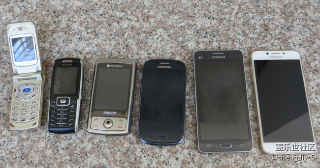 这些年使用的三星手机