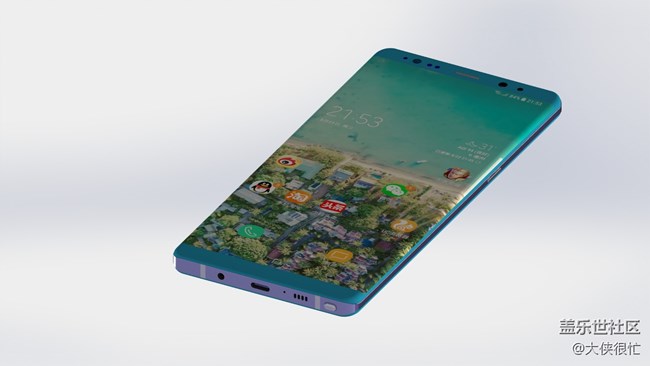 只能以自己的方式，晒一下note8啦，自己画个note8意淫一下！