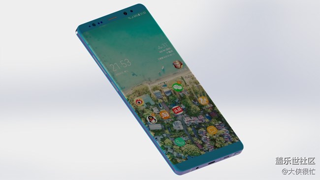 只能以自己的方式，晒一下note8啦，自己画个note8意淫一下！