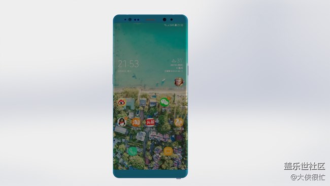 只能以自己的方式，晒一下note8啦，自己画个note8意淫一下！