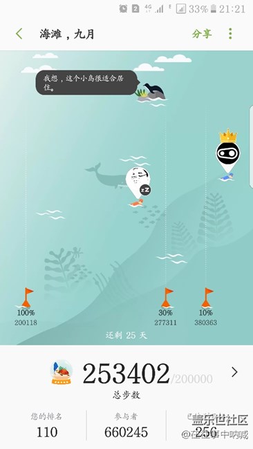 三星健康全球挑战你们参与了没？