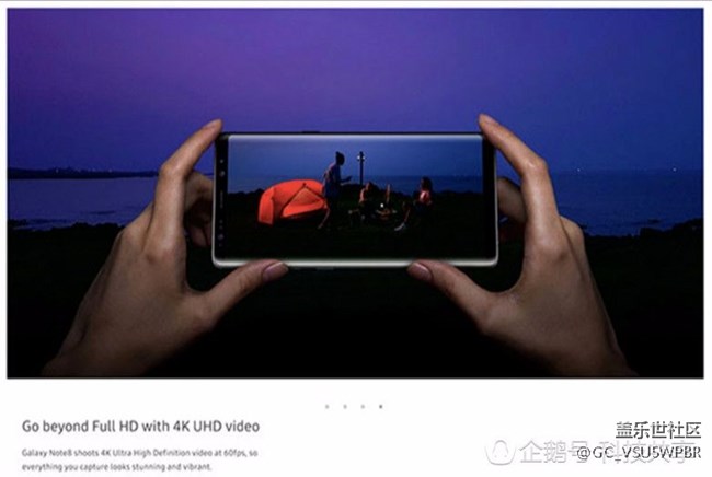 三星Galaxy Note 8迎来首波更新，可录制4K 60fps的视频