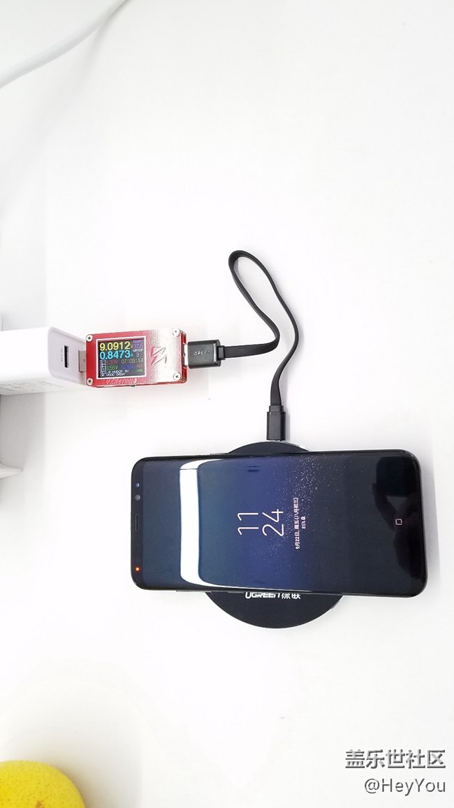 S8+、S7 edge无线快充性能对比测试，10W无线快速充电