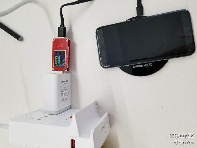 S8+、S7 edge无线快充性能对比测试，10W无线快速充电