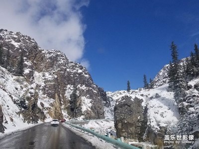 进去新疆的雪景