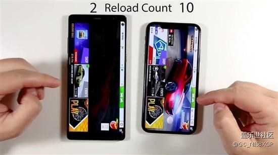 应用流畅度测试：三星Note8对比iPhone X！