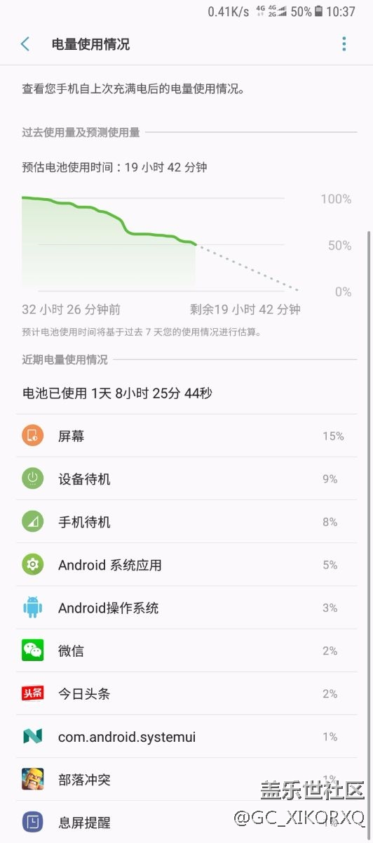 你说我这note8电池续航还能用几天，看图说话