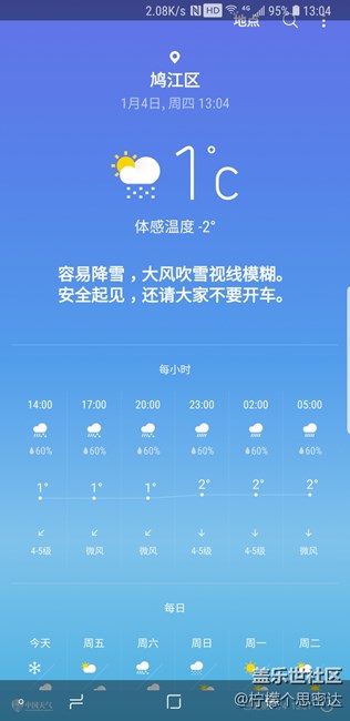 三星天气应用UI视觉反馈建议