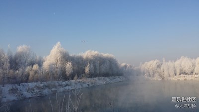 湖畔雾凇
