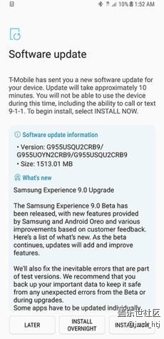 三星S8/S8+现在接收安卓8.0更新