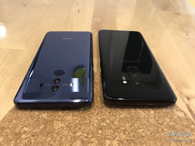 三星盖乐世S9+与华为Mate 10 Pro外观对比