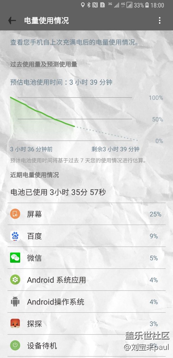 亮屏待机时间5小时24分钟