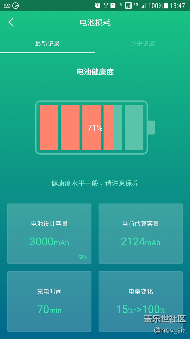 电池寿命剩余73%，用了不到2年，还有比我少的吗？