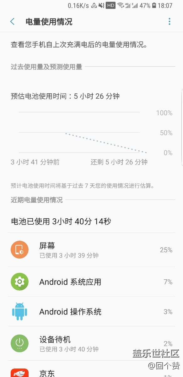 我的s8+无法查看电池已使用情况