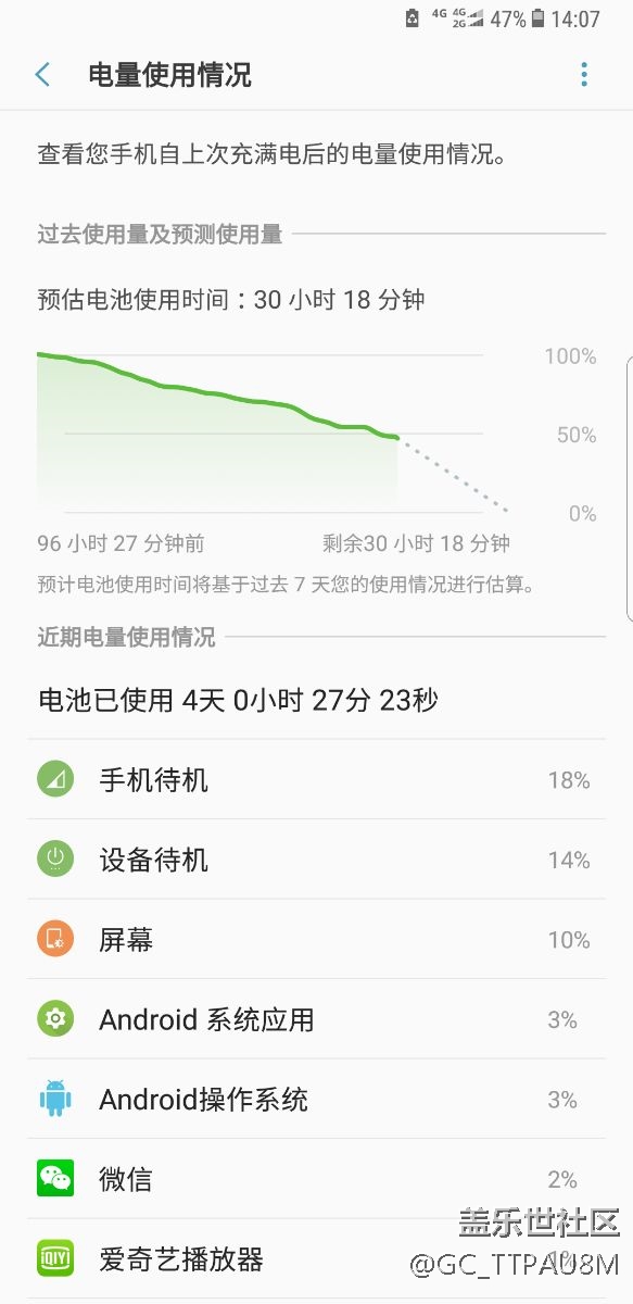 看我的7.0最后一个版本电量续航情况