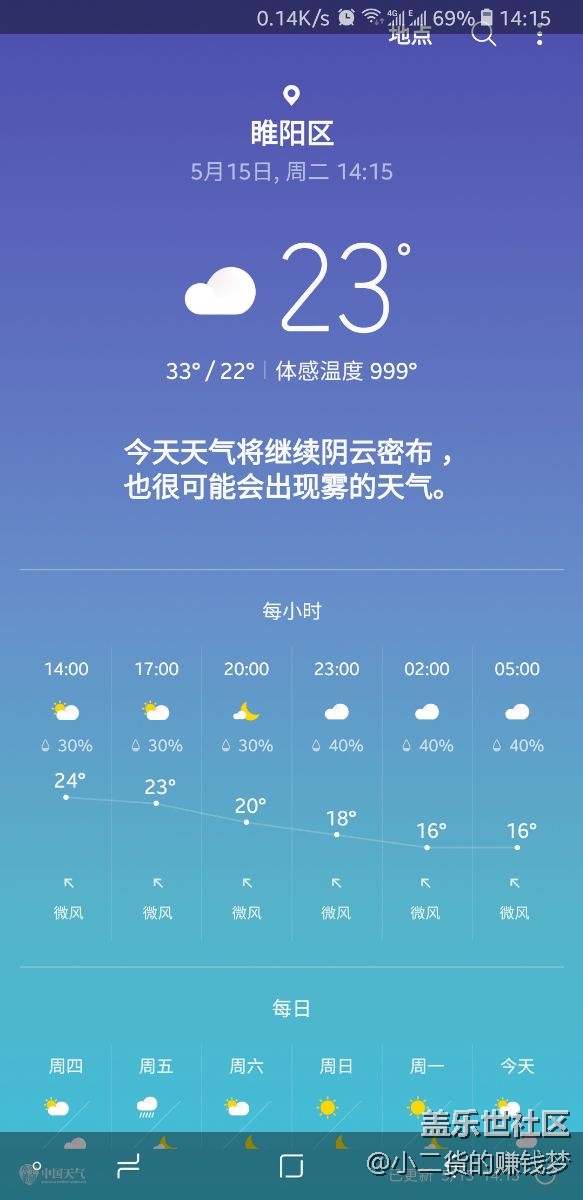 s8+的天气还没解决？